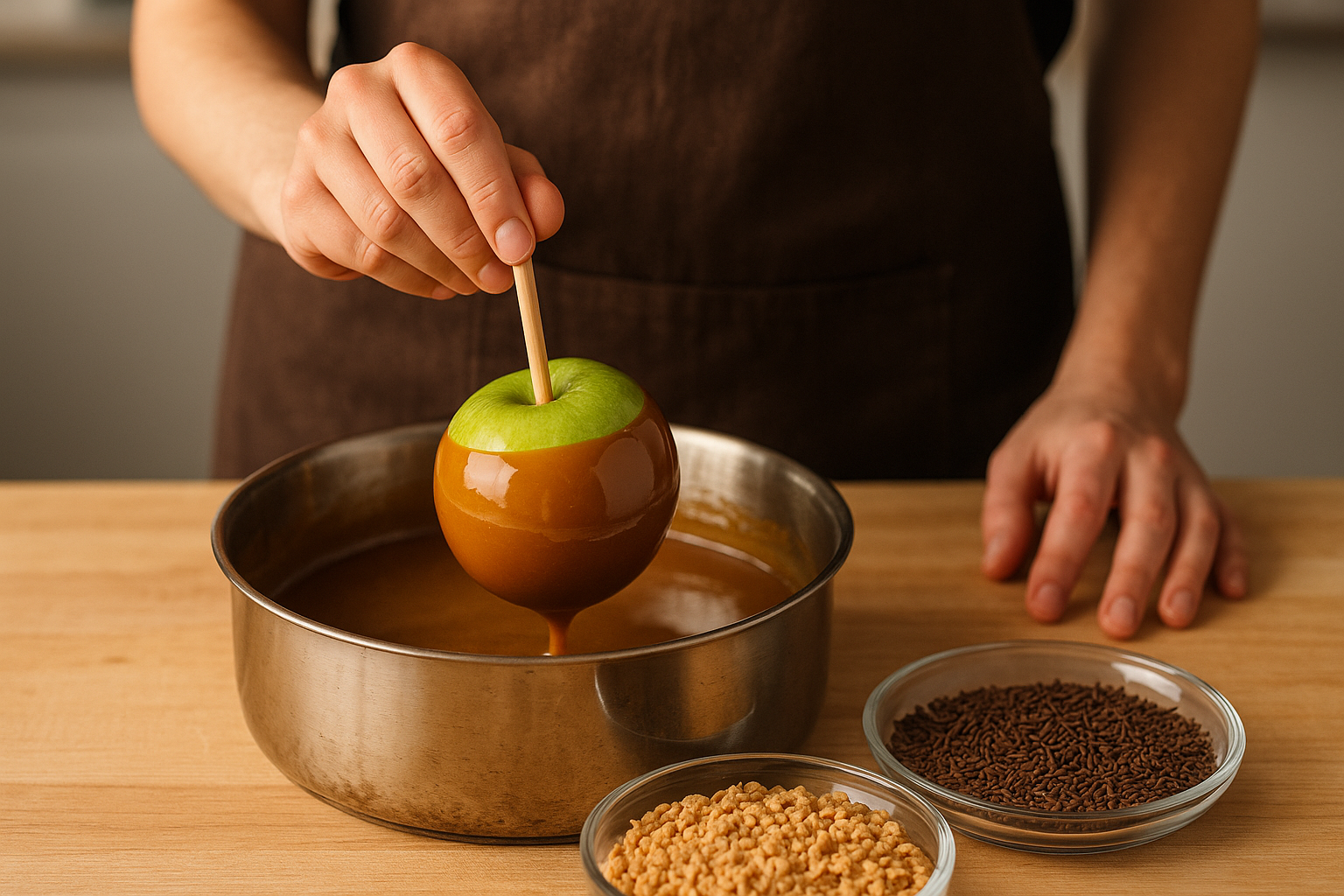 Making a Caramel Apple
